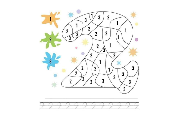 Colorea los numeros